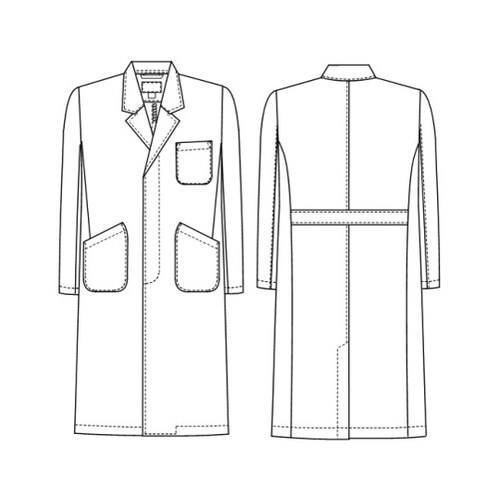 男子シングル診察衣 ホワイト M HK11