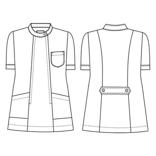 看護上衣半袖 サックス LL