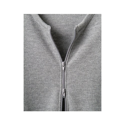 ダブルジップカーディガン グレー M