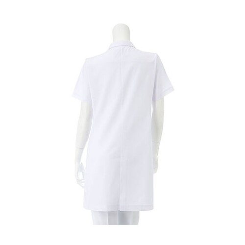 女子シングル半袖診察衣 ホワイト LL
