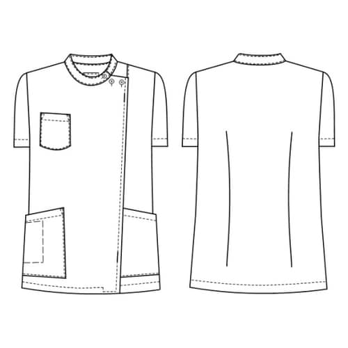 女子横掛半袖 ブルー LL