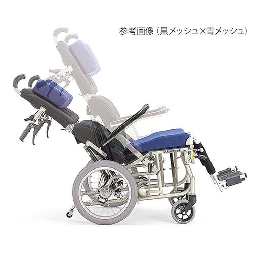 リクライニング車いす エコブラック/レッド