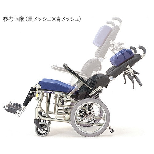 リクライニング車いす エコブラック/レッド