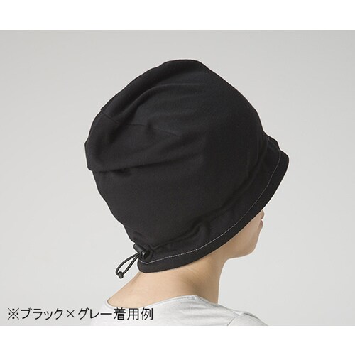 2058アボネットソフトキャップ5黒×灰