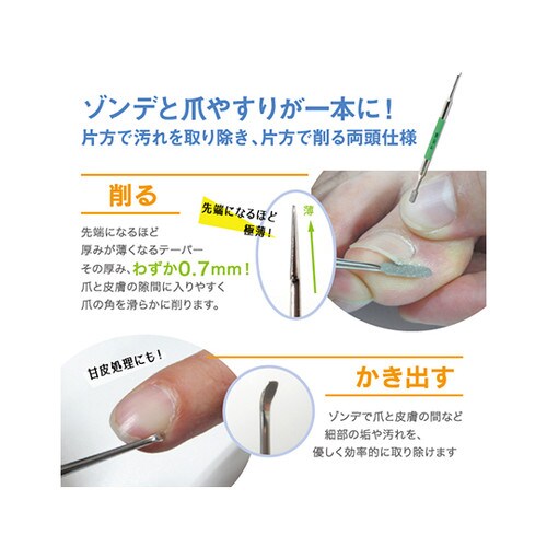 角用爪ヤスリ(粗目)