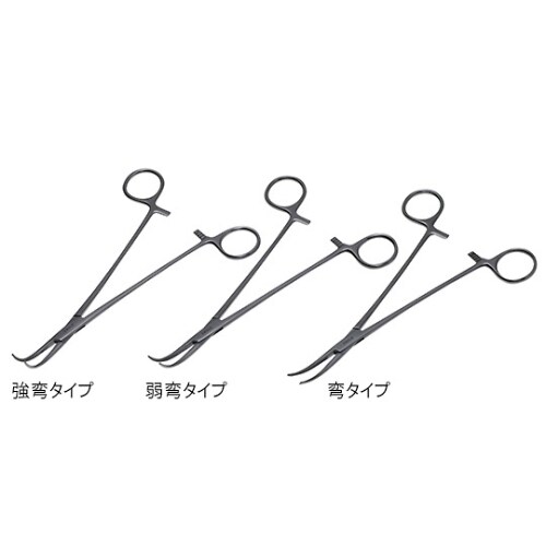 ケリー縦溝剥離鉗子 21cm 強弯