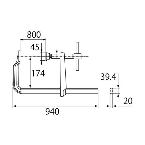 万力バーハンドル超強力型800mm×175mm