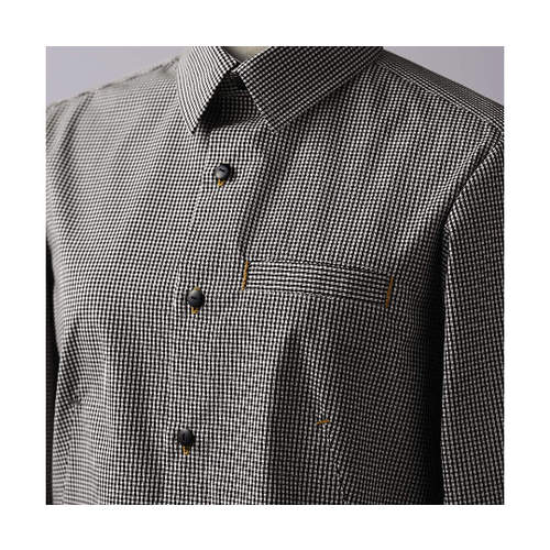 シャツ 長袖 BKミニチェック M