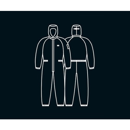 フード一体型クリーンスーツ 7825/B_4L