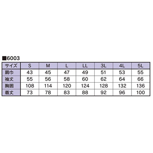クリーンウエア 6003 ブルー 6003/B_L