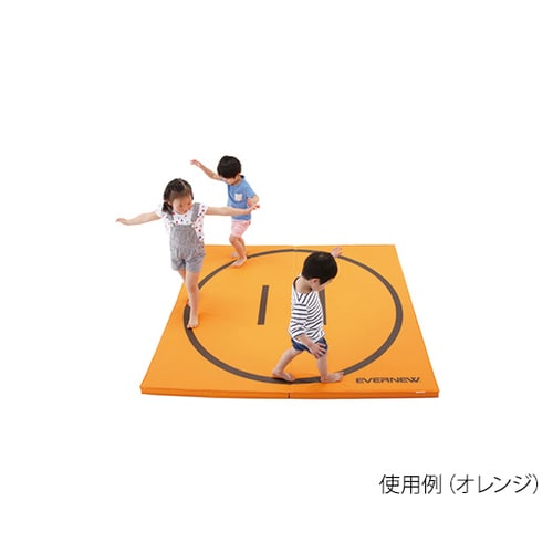 軽量折りたたみ土俵マット 滑止付 オレンジ