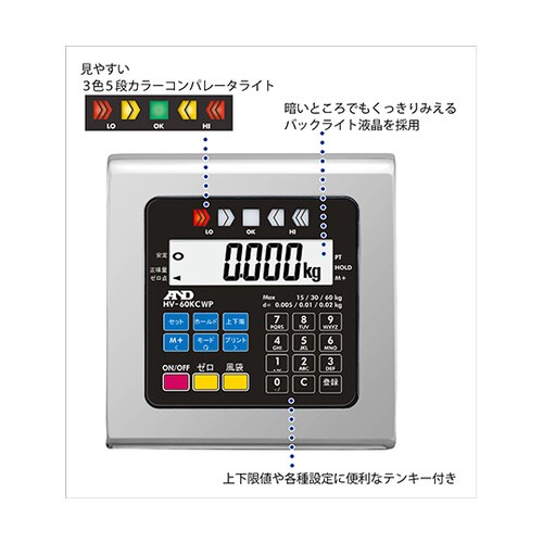 防塵・防水デジタル台はかり HV−60KCWP