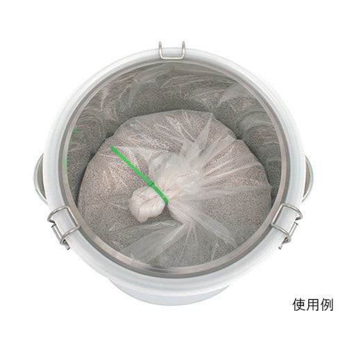 透明アクリル蓋付ステンレス吊下げ式密閉容器 10L
