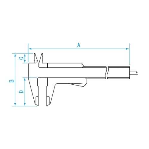 SK プラスチックノギス快段目盛 軽快 70mm