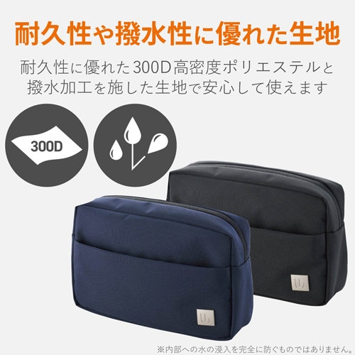 撥水加工 300D高密度ポリエステル 紺