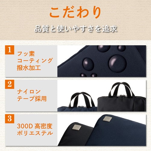 PCバッグ/撥水加工/13.3インチ/ネイビー