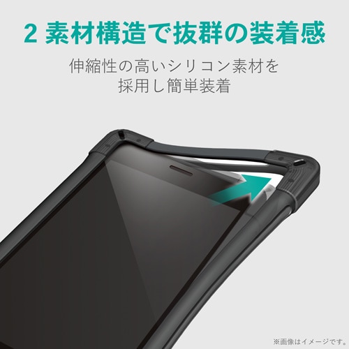 スマホ汎用ケース/S−M/ブラック×ブラック