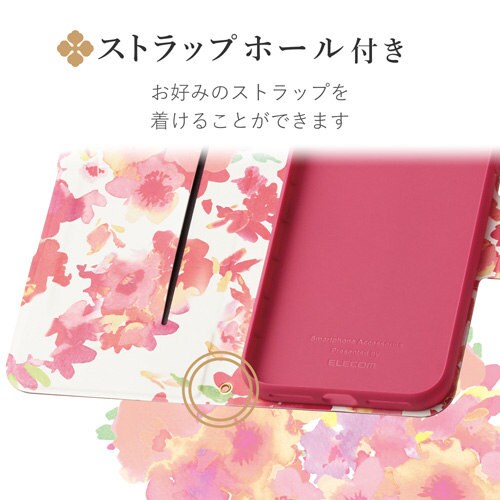 手帳型 カバー 薄型/軽量/磁石付 ピンク