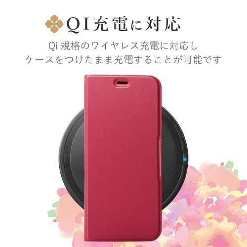 手帳型 カバー 薄型/軽量/磁石付 ピンク