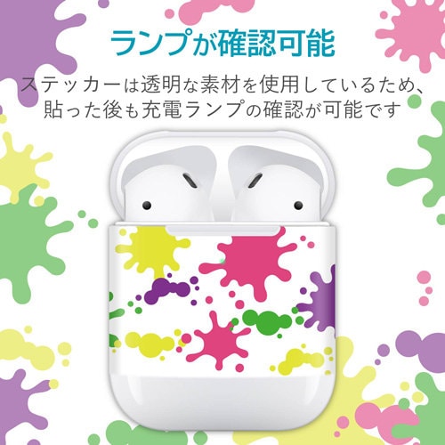 AirPodsステッカー スプラッシュ ホワイト