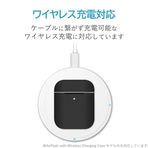 AirPodsケース コネクタキャップ付き BK