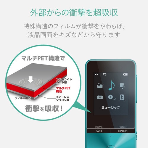 ウォークマンS310用フィルム ブルーライトカット