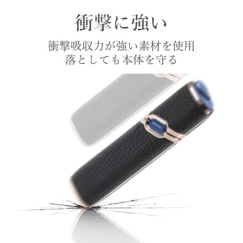 サイドメッキソフトレザーカバー/ブラック×ゴールド