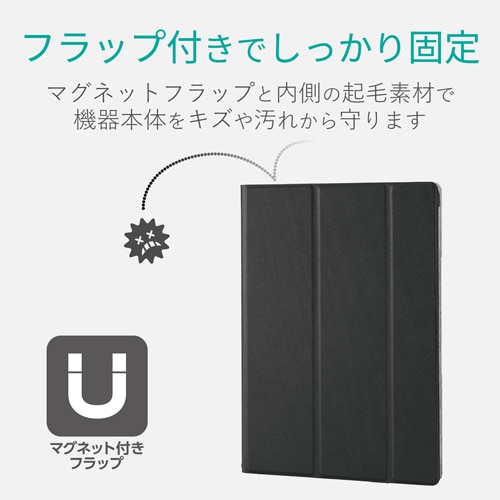 iPadminiレザーケース 2アングル ブラック