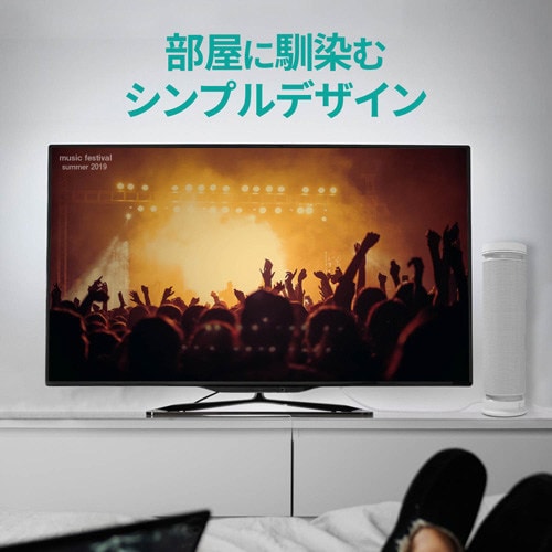 サウンドバー風スピーカー 有線BT両対応 ホワイト