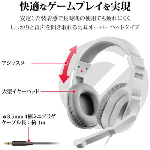 ヘッドセット/USBデジタルミキサー付/ホワイト