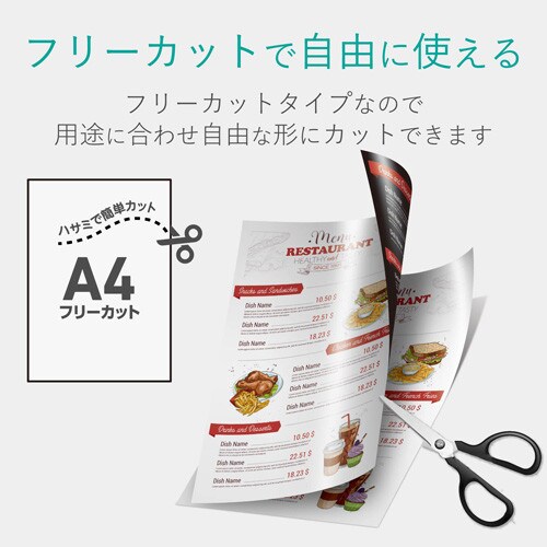 レーザー用紙 ラミネートマット紙両面 A4 5枚