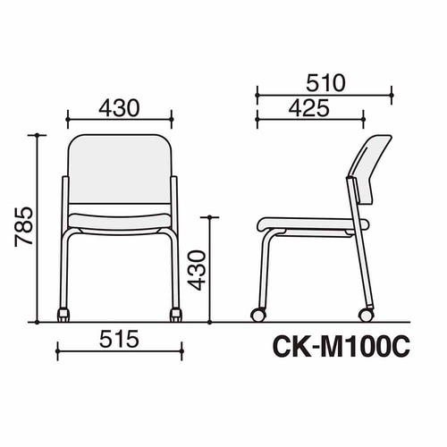 会議イス 100 布グリーン軟床用