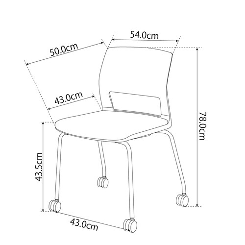 会議イス 160 レザー コーラル 軟床用