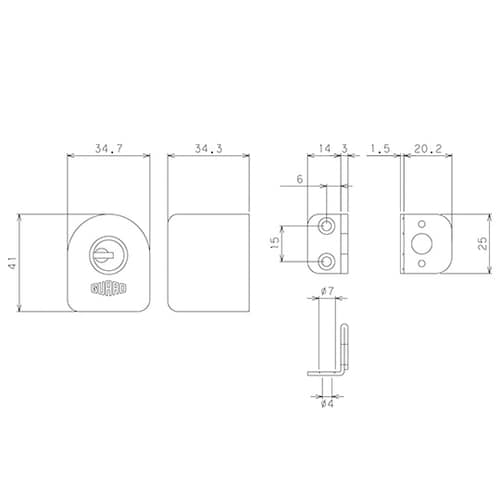 ぼー犯錠 面付タイプ