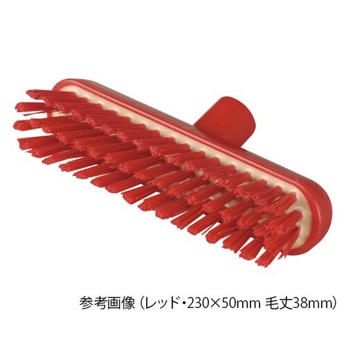 デッキブラシ レッド 毛丈63mm B929RES