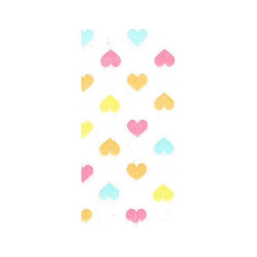 ヌノデコテープ しろいカラフルハート 11ー852