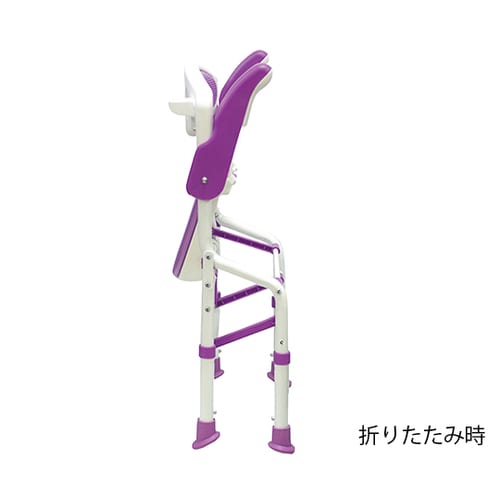折りたたみシャワーチェアー パープル