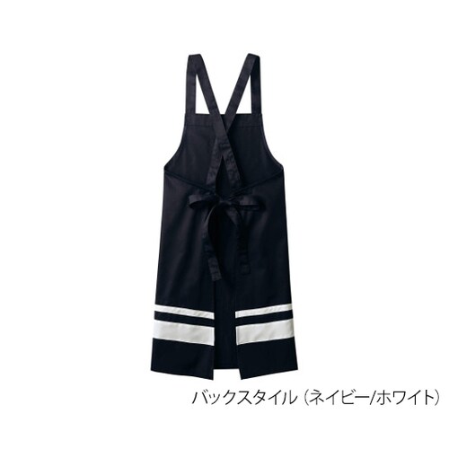 エプロン 兼用 ブラック/ホワイト フリー