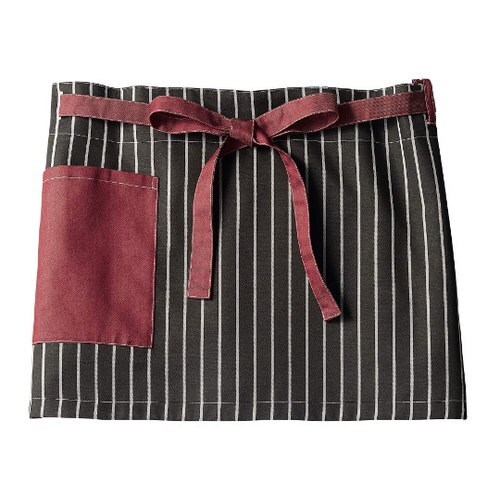 BW950343 サロンエプロン 赤/炭
