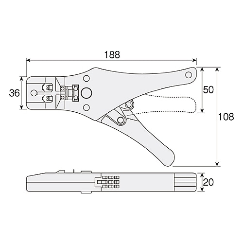 Pー710モジュラープラグ圧着工具