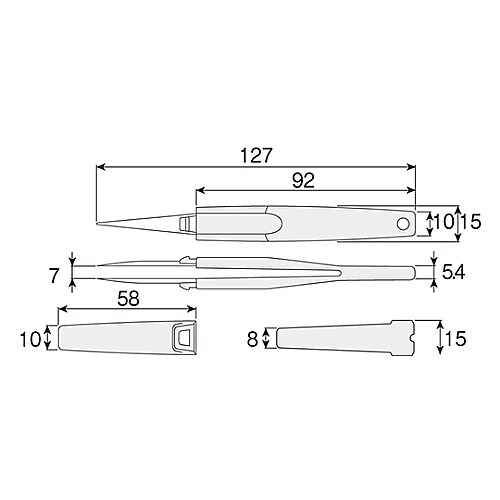 Pー881ーESD グリップピンセット