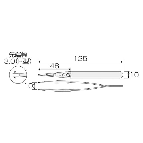 Pー643ーJ ソフトチップピンセット