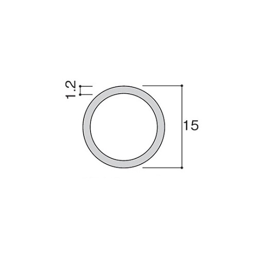 スチール丸パイプ15.9丸×2m TM200ー15