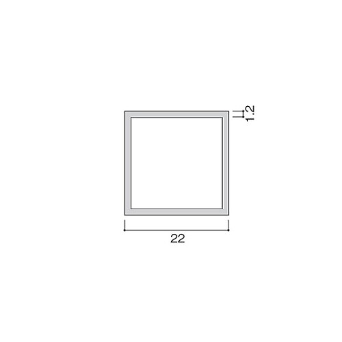 スチール角パイプ22角×1m TK100ー22