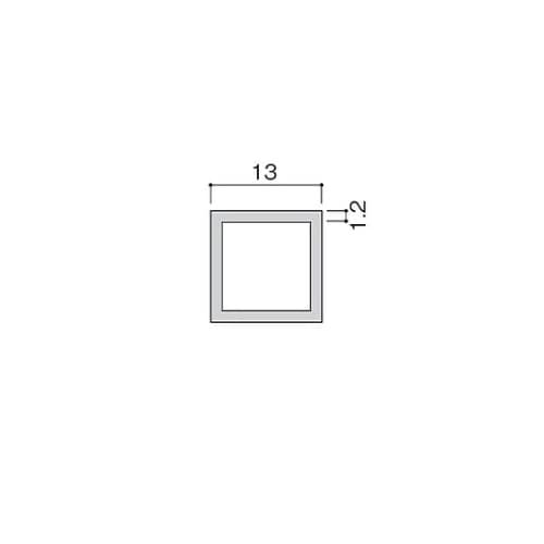スチール角パイプ13角x1m TK100ー13