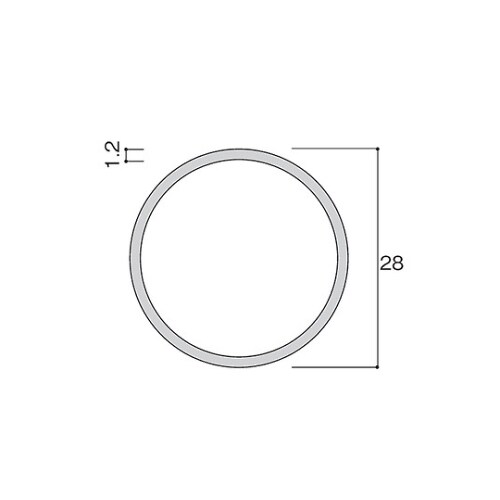 スチール丸パイプ28.6丸×2m TM200ー28
