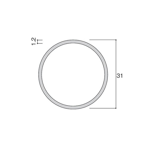 スチール丸パイプ31.8丸×2m TM200ー31