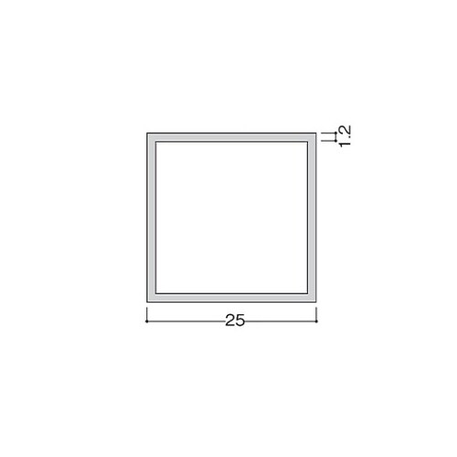スチール角パイプ25角×1m TK100ー25