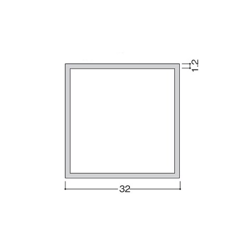 スチール角パイプ32角×1m TK100ー32