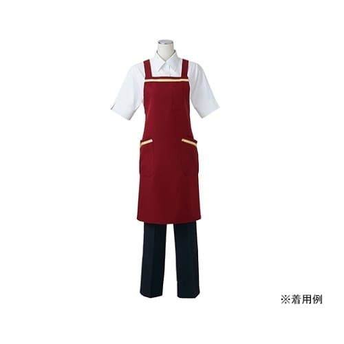 エプロン ワイン/ベージュ